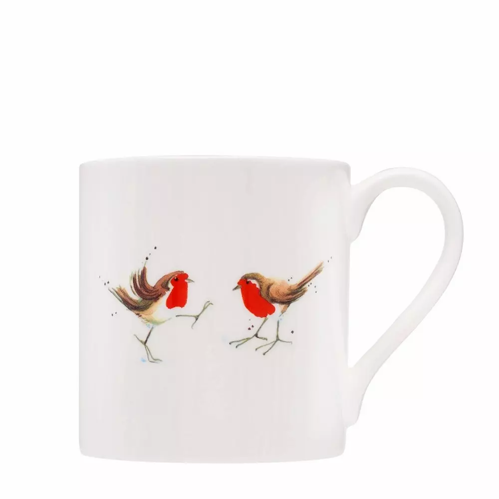 Winter Robin China Mug Jane Abbott